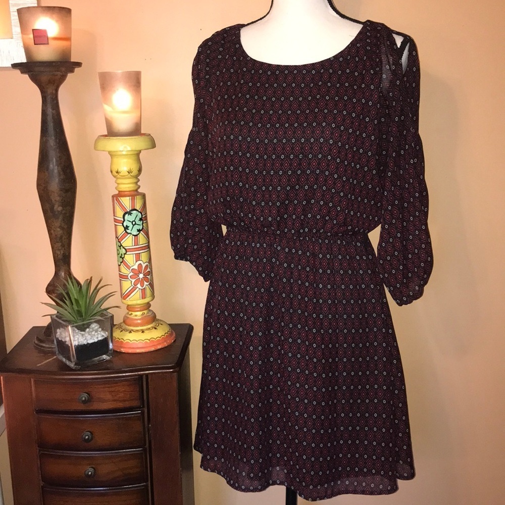 Long sleeve boho dress